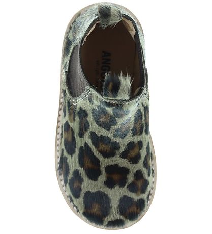 Angulus Støvler - Chelsea - Khaki Leopard m. Pels