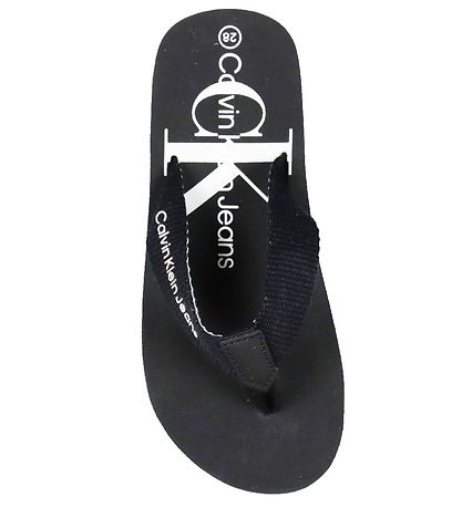 Calvin Klein Klipklapper - Logo Print - Sort Calvin Klein Klipklapper - Logo Print - Sort