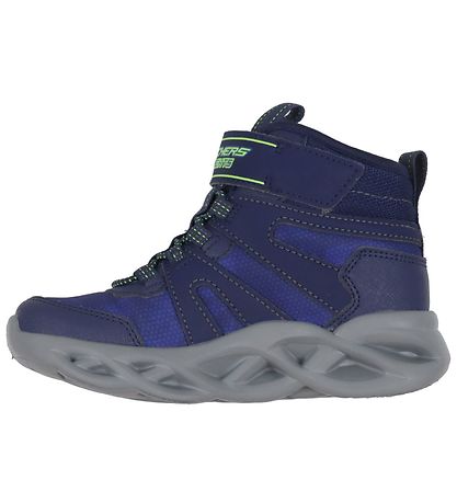 Skechers Støvler m. Lys - Twisted Brights - Navy Lime Skechers Støvler m. Lys - Twisted Brights - Navy Lime