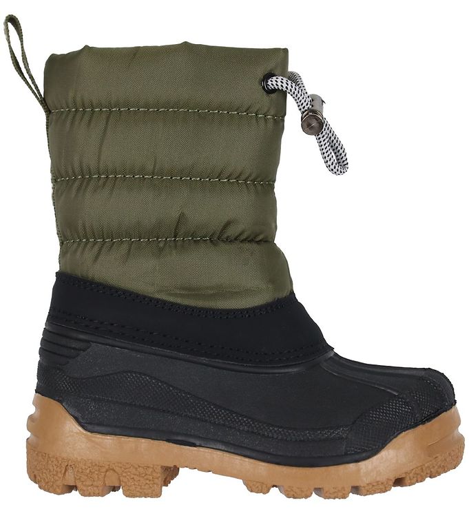 Angulus Snestøvle Oliven Med Uldfoer - Str. 28