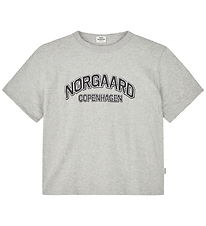 Mads Nørgaard T-Shirt - Tristi - Mid Grey Melange