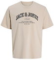 Jack & Jones T-Shirt - JjeDenver - Moonbeam