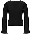 Kids Only Bluse - Viskose - Rib - Vendbar - KogNatasja - Sort