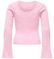 Kids Only Bluse - Viskose - Rib - Vendbar - KogNatasja - Pink La
