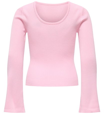Kids Only Bluse - Viskose - Rib - Vendbar - KogNatasja - Pink La