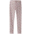 Name It Leggings - Uld - NkfWang - Violet Ice/Flowers + Leaves