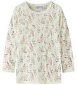 Name It Bluse - Uld - NmfWang - Snow White/Flowers + Leaves