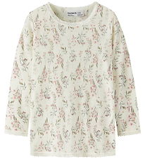 Name It Bluse - Uld - NmfWang - Snow White/Flowers + Leaves