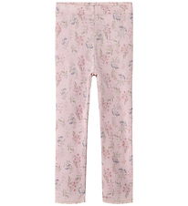 Name It Leggings - Uld - NmfWang - Violet Ice/Flowers + Leaves