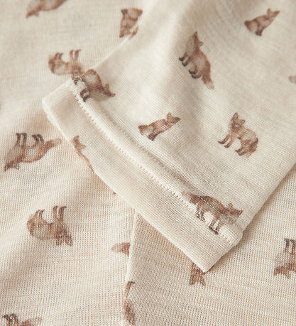 Lil Atelier Leggings - Uld/Modal - NmmNalu - Turtledove/Fox