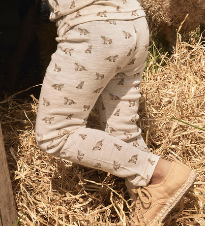 Lil Atelier Leggings - Uld/Modal - NmmNalu - Turtledove/Fox