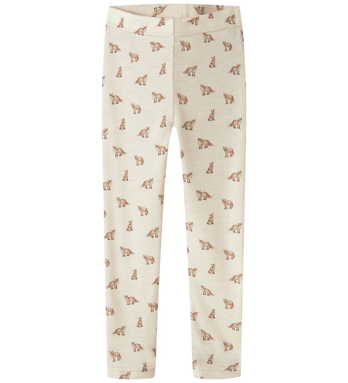 Lil Atelier Leggings - Uld/Modal - NmmNalu - Turtledove/Fox