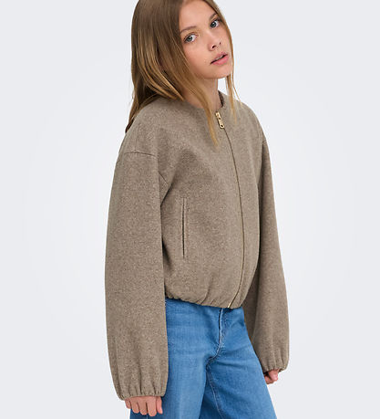 Kids Only Bomberjakke - KogAdina - Taupe Gray/Melange