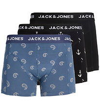 Jack & Jones Boxershorts - Jaccentral - 3-pak - Crown Blue/Black