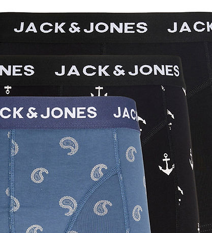Jack & Jones Boxershorts - Jaccentral - 3-pak - Crown Blue/Black