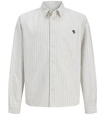 Jack & Jones Skjorte - Jorfrederiksberg - Snow White/STRIPES