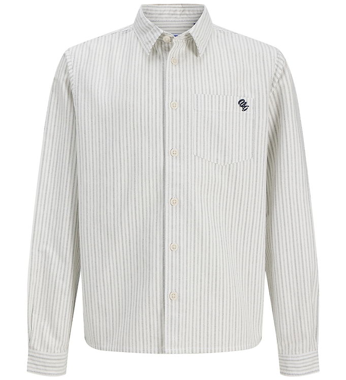Jack & Jones Skjorte - Jorfrederiksberg - Snow White/STRIPES