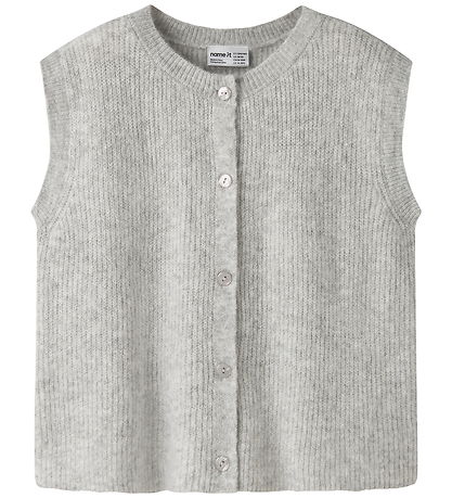 Name It Vest - Strik - NkfOanja - Grey Melange