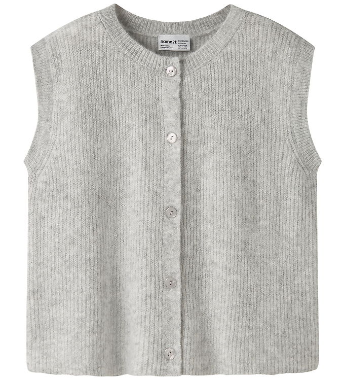 Name It Vest - Strik - NkfOanja - Grey Melange