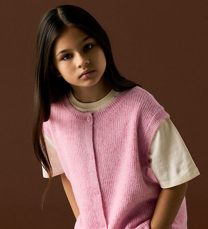 Name It Vest - Strik - NkfOanja - Begonia Pink