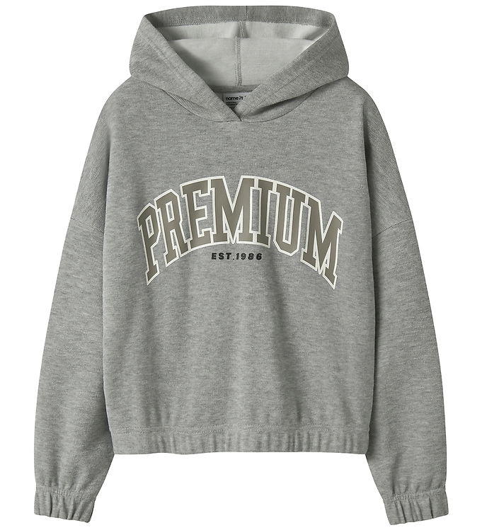 Name It Hættetrøje - NkfOkomma - Grey Melange