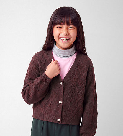 Name It Cardigan - Strik - NkfOpal - Wild Ginger