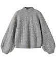 Name It Bluse - Strik - NkfNadalie - Grey Melange