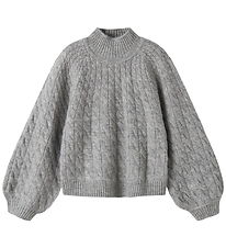 Name It Bluse - Strik - NkfNadalie - Grey Melange