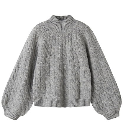 Name It Bluse - Strik - NkfNadalie - Grey Melange