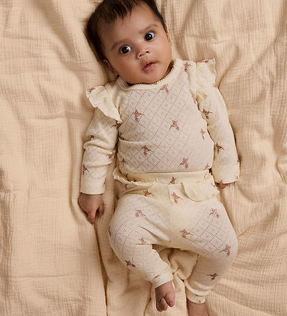 Lil Atelier Leggings - NbrRachello - Turtledove/Bird