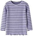 Name It Bluse - Rib - Slim - NmfOlena - Lavender Ring