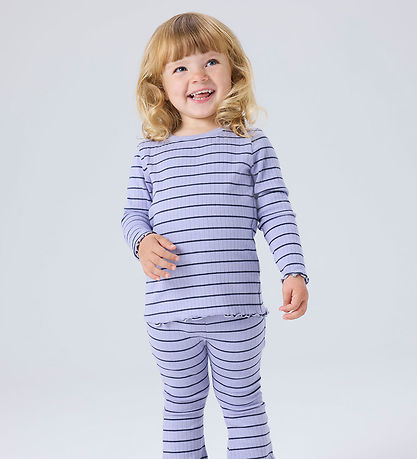Name It Bluse - Rib - Slim - NmfOlena - Lavender Ring