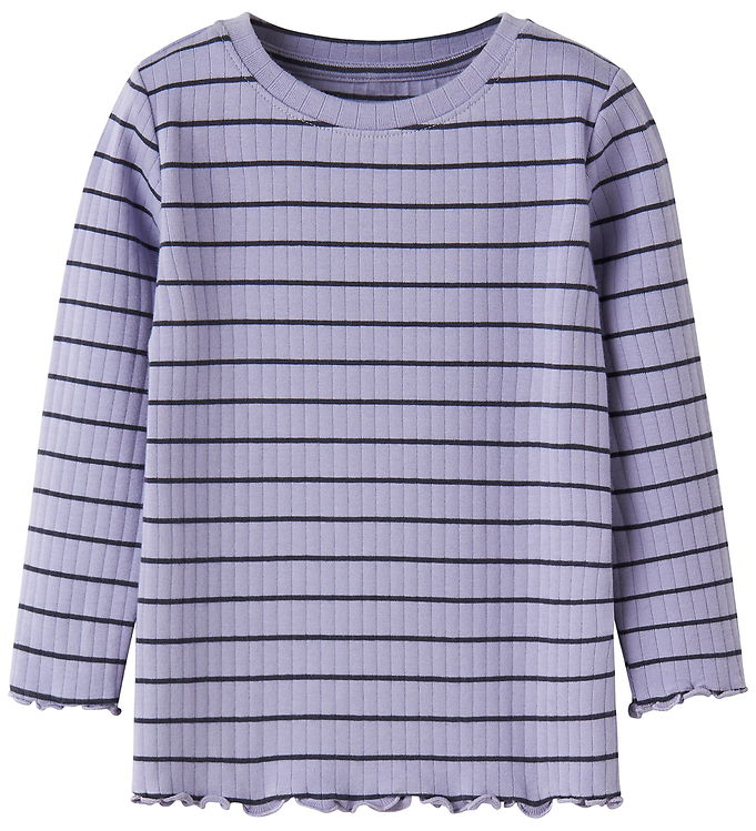 Name It Bluse - Rib - Slim - NmfOlena - Lavender Ring