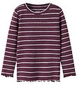 Name It Bluse - Rib - Slim - NmfOlena - Mauve Wine