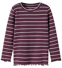 Name It Bluse - Rib - Slim - NmfOlena - Mauve Wine