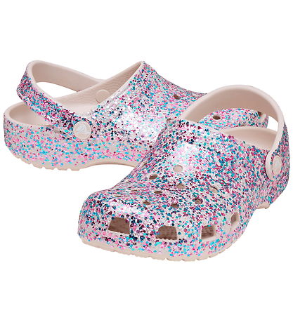 Crocs Sandaler - Classic Dazzle Glitter - Cocoa Cream