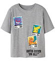 Name it T-shirt - NkmSebast - Pokemon - Grey Melange