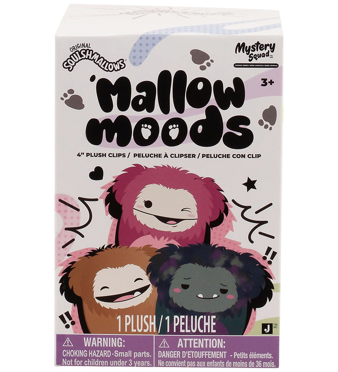 Squishmallows Bamse - 10 cm - Big Moods Clip On Mystery Box