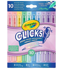 Crayola Tusser - 10-pak - Clicks Retractable Markers - Pastel