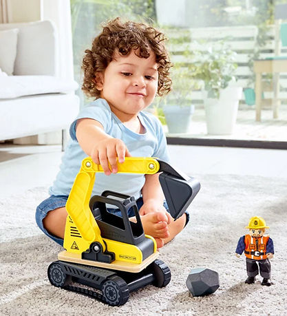Hape Legetøjsbil - Dig N' Dump Excavator