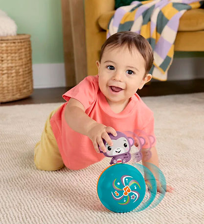 Fisher-Price Aktivitetslegetøj - Crawl & Go Purple Monkey