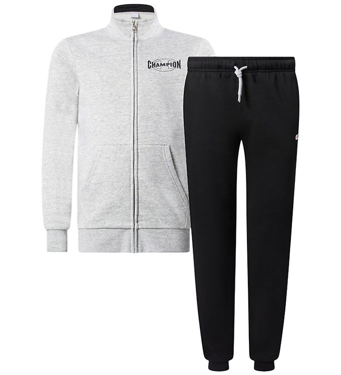 Champion Sweatsæt - Gråmeleret/Sort