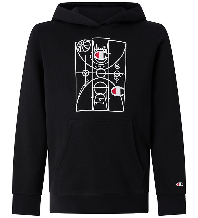 Champion Hættetrøje - Sort m. Print