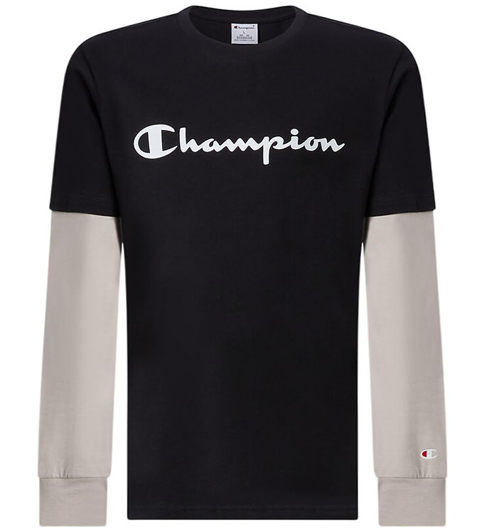 Champion Bluse - Sort/Gråmeleret