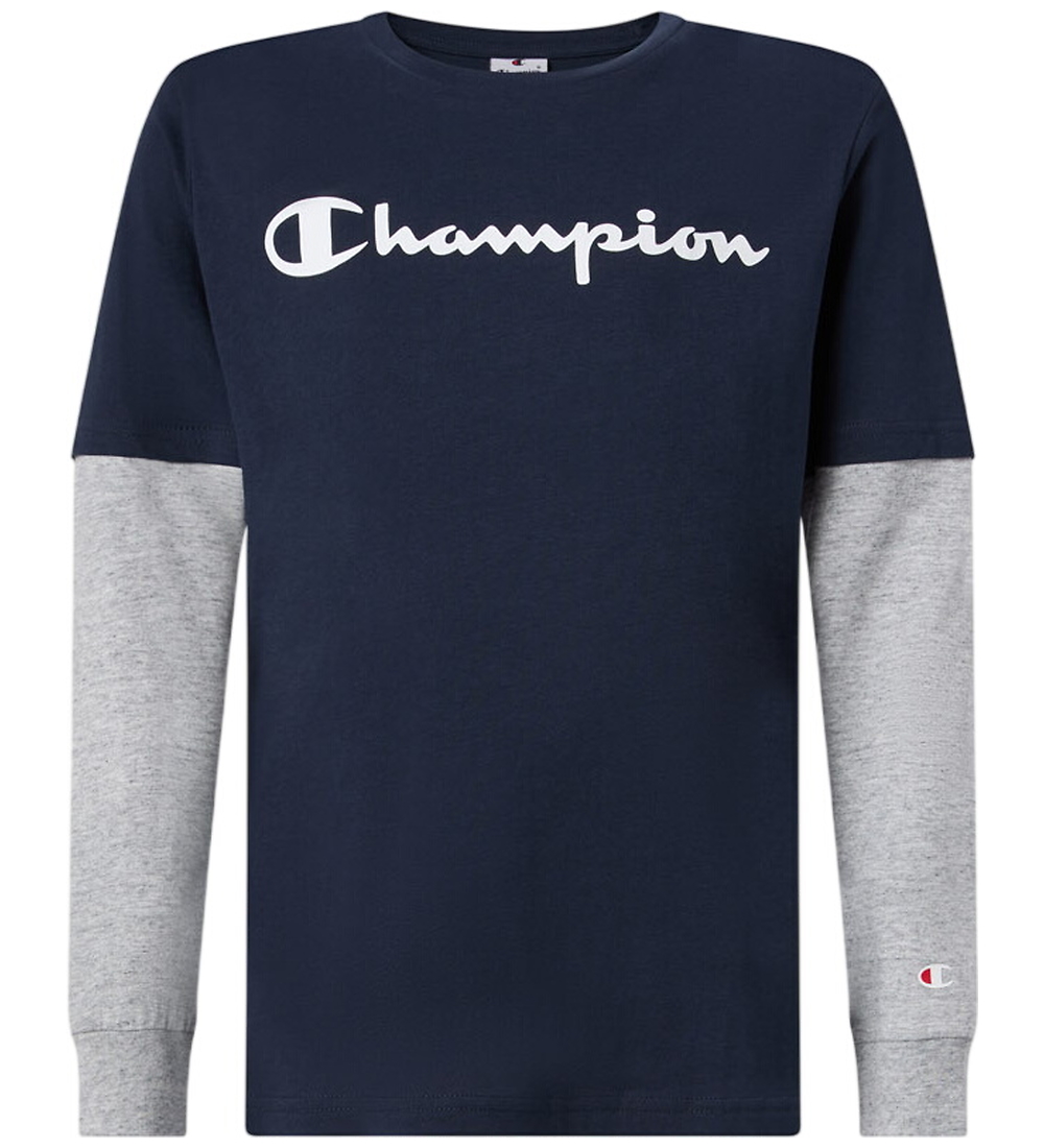 Champion Bluse - Navy/Grau - Champion - 9-10 Jahre (134-140) - Blusen