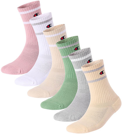 Champion Strømper - 6-pak - Gul/Grøn/Hvid/Rosa