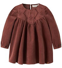 Lil Atelier Kjole - Corduroy - NmfOnellas - Mahogany