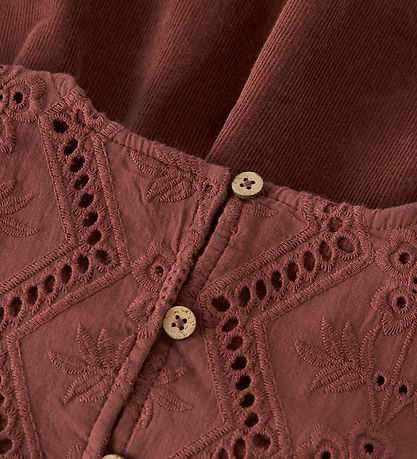 Lil Atelier Kjole - Corduroy - NmfOnellas - Mahogany