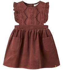 Lil Atelier Kjole - Corduroy - NmfOnellas - Mahogany