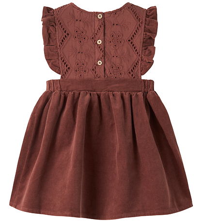 Lil Atelier Kjole - Corduroy - NmfOnellas - Mahogany
